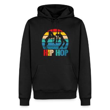 HipHop -Tänzer Breakdancing Der 80er 90er Hip Hop - Männer Premium Bio Hoodie - Schwarz - Vorne - Nico (187cm)