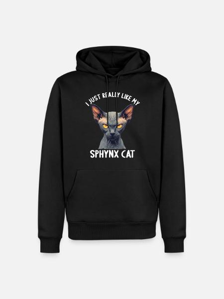 Sphynx Kitten Sphynx Cat - Men’s Premium Organic Hoodie - black