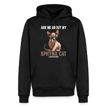 Sphynx Kätzchen Sphynx Katze - Männer Premium Bio Hoodie - Schwarz - Vorne - Nico (187cm)