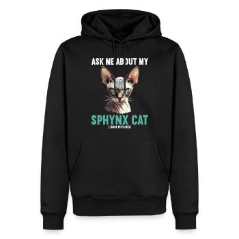 Sphynx Kätzchen Sphynx Katze - Männer Premium Bio Hoodie - Schwarz - Vorne - Nico (187cm)