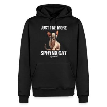 Chaton Sphynx Chat Sphynx - Sweat à capuche Premium bio Homme - noir - Devant - Nico (187cm)