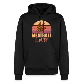 Cadeaux pour les amateurs de boulettes de viande - Sweat à capuche Premium bio Homme - noir - Devant - Nico (187cm)