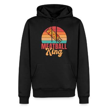 Cadeaux pour les amateurs de boulettes de viande - Sweat à capuche Premium bio Homme - noir - Devant - Nico (187cm)