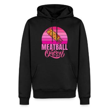 Cadeaux pour les amateurs de boulettes de viande - Sweat à capuche Premium bio Homme - noir - Devant - Nico (187cm)