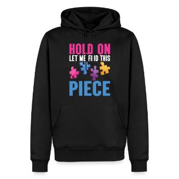 Puzzle Pièce Puzzle Amateur de Puzzle - Sweat à capuche Premium bio Homme - noir - Devant - Nico (187cm)