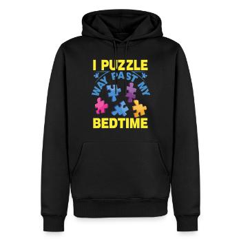 Puzzle Pièce Puzzle Amateur de Puzzle - Sweat à capuche Premium bio Homme - noir - Devant - Nico (187cm)