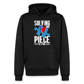 Puzzle Pièce Puzzle Amateur de Puzzle - Sweat à capuche Premium bio Homme - noir - Devant - Nico (187cm)