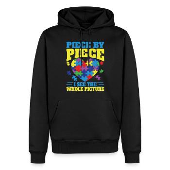 Puzzle Pièce Puzzle Amateur de Puzzle - Sweat à capuche Premium bio Homme - noir - Devant - Nico (187cm)