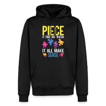 Puzzle Pièce Puzzle Amateur de Puzzle - Sweat à capuche Premium bio Homme - noir - Devant - Nico (187cm)