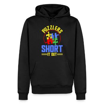 Puzzle Pièce Puzzle Amateur de Puzzle - Sweat à capuche Premium bio Homme - noir - Devant - Nico (187cm)