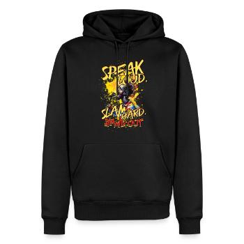 Poetry Slam Dichter Poetryslam - Männer Premium Bio Hoodie - Schwarz - Vorne - Nico (187cm)