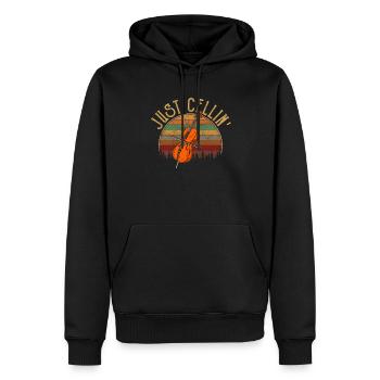 cello just cellin - Männer Premium Bio Hoodie - Schwarz - Vorne - Nico (187cm)