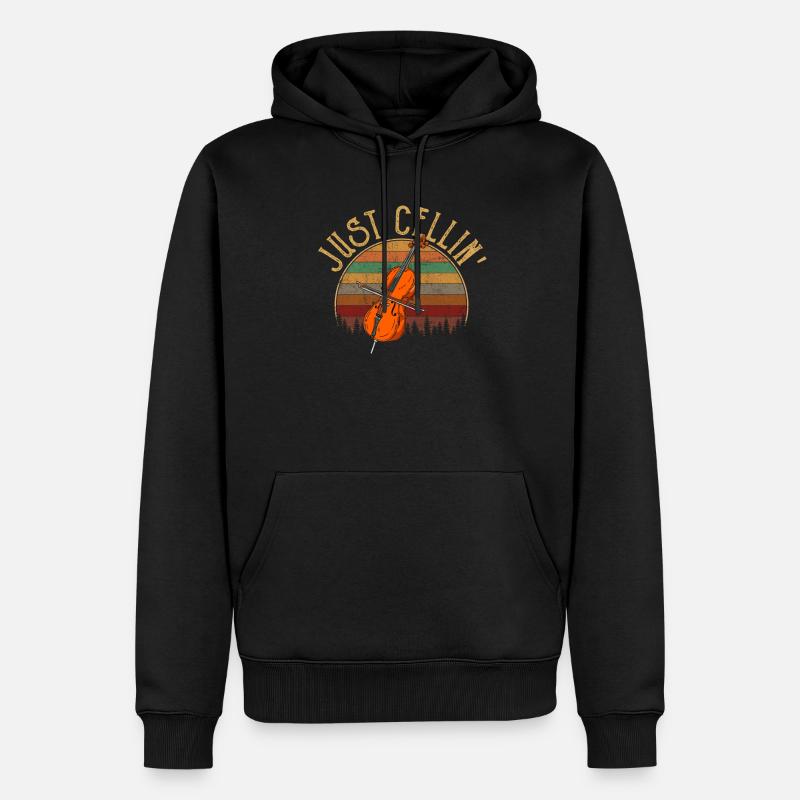 Violoncelle Just Cellin - Sweat à capuche Premium bio Homme - noir