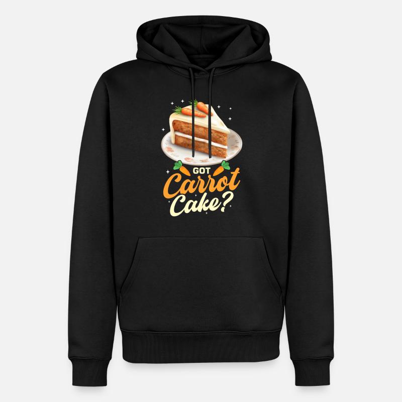Witziger Karottenkuchen Spruch - Männer Premium Bio Hoodie - Schwarz