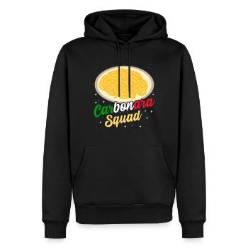 Italien Carbonara Pasta - Männer Premium Bio Hoodie - Schwarz - Vorne - Nico (187cm)