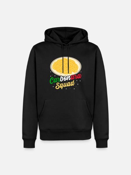 Italy Carbonara Pasta - Men’s Premium Organic Hoodie - black