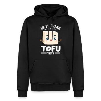 Vegan Vegetarier Design für einen Tofu Fan - Männer Premium Bio Hoodie - Schwarz - Vorne - Nico (187cm)
