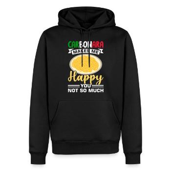 Italien Carbonara Pasta - Männer Premium Bio Hoodie - Schwarz - Vorne - Nico (187cm)