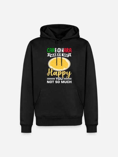 Italy Carbonara Pasta - Men’s Premium Organic Hoodie - black