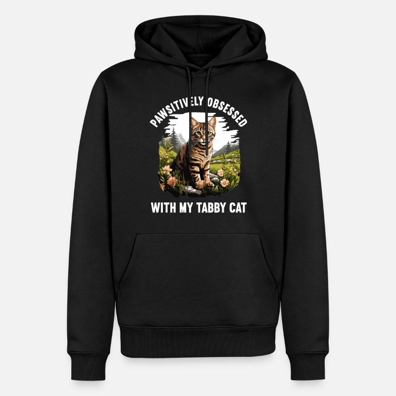 Chaton tigré chat tigré - Sweat à capuche Premium bio Homme - noir