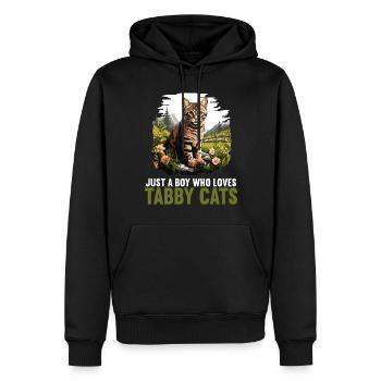 Tabby Kitten Tabby Cat - Men’s Premium Organic Hoodie - black - Front - Nico (187cm)