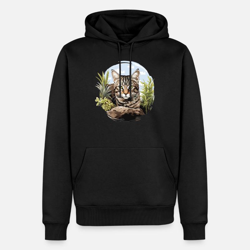 Tabby Kätzchen Tabby Katze - Männer Premium Bio Hoodie - Schwarz