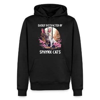 Sphynx Kätzchen Sphynx Katze - Männer Premium Bio Hoodie - Schwarz - Vorne - Nico (187cm)