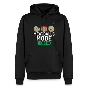 Cadeaux pour les amateurs de boulettes de viande - Sweat à capuche Premium bio Homme - noir - Devant - Nico (187cm)