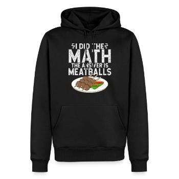 Meatball Lovers Gifts - Männer Premium Bio Hoodie - Schwarz - Vorne - Nico (187cm)
