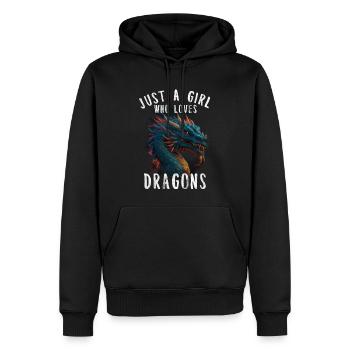 T-shirt Dragon Conte de fées Dragon Kanji japonais - Sweat à capuche Premium bio Homme - noir - Devant - Nico (187cm)