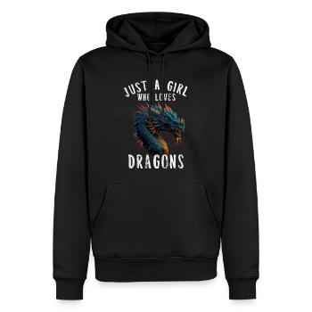 T-shirt Dragon Conte de fées Dragon Kanji japonais - Sweat à capuche Premium bio Homme - noir - Devant - Nico (187cm)