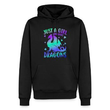 T-shirt Dragon Conte de fées Dragon Kanji japonais - Sweat à capuche Premium bio Homme - noir - Devant - Nico (187cm)