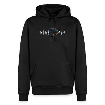 T-shirt Dragon Conte de fées Dragon Kanji japonais - Sweat à capuche Premium bio Homme - noir - Devant - Nico (187cm)