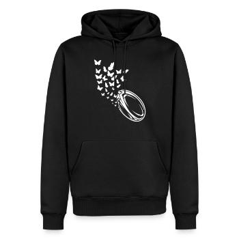 Rugby Season Playing Rugby ball - Männer Premium Bio Hoodie - Schwarz - Vorne - Nico (187cm)