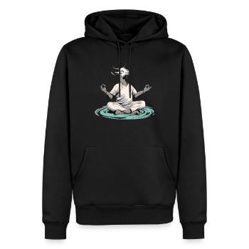 Ziegen-yoga-meditation, Yoga-kurs, Yoga - Männer Premium Bio Hoodie - Schwarz - Vorne - Nico (187cm)
