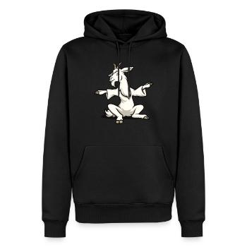 Ziegen-yoga-meditation, Yoga-kurs, Yoga - Männer Premium Bio Hoodie - Schwarz - Vorne - Nico (187cm)