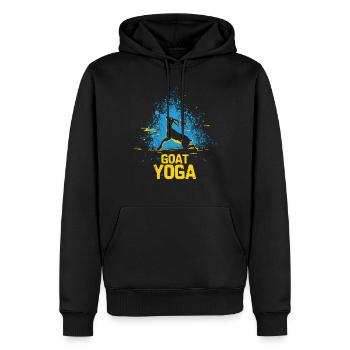 Ziegen-yoga-meditation, Yoga-kurs, Yoga - Männer Premium Bio Hoodie - Schwarz - Vorne - Nico (187cm)