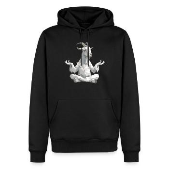 Ziegen-yoga-meditation, Yoga-kurs, Yoga - Männer Premium Bio Hoodie - Schwarz - Vorne - Nico (187cm)