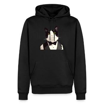 Tuxedo Kätzchen Tuxedo Katze - Männer Premium Bio Hoodie - Schwarz - Vorne - Nico (187cm)