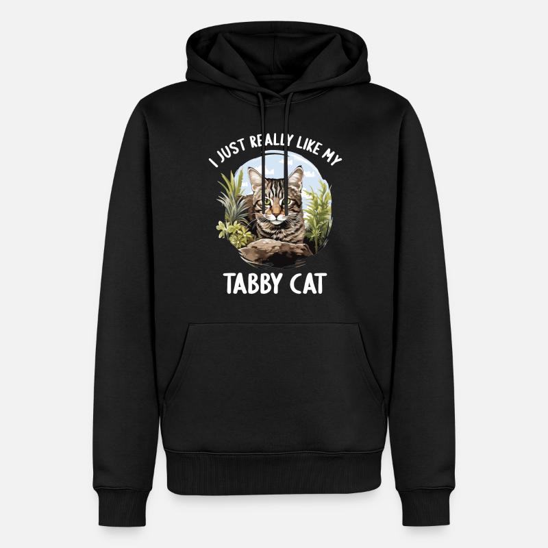 Chaton tigré chat tigré - Sweat à capuche Premium bio Homme - noir