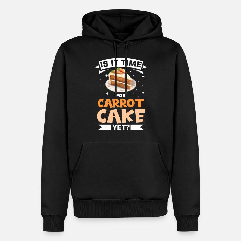 Witziger Karottenkuchen Spruch - Männer Premium Bio Hoodie - Schwarz