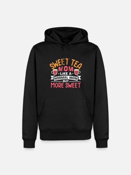 Thé sucré - Sweat à capuche Premium bio Homme - noir