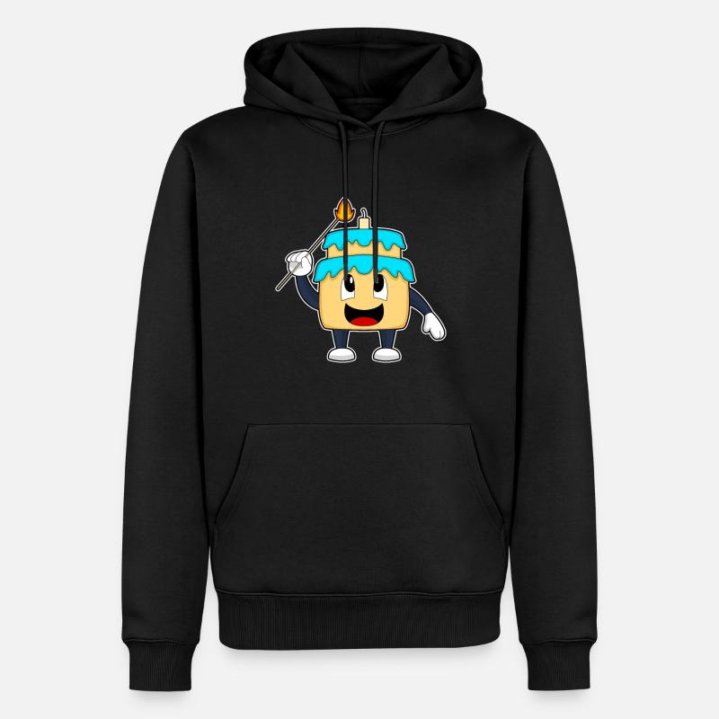 Bougie d’anniversaire gâteau - Sweat à capuche Premium bio Homme - noir
