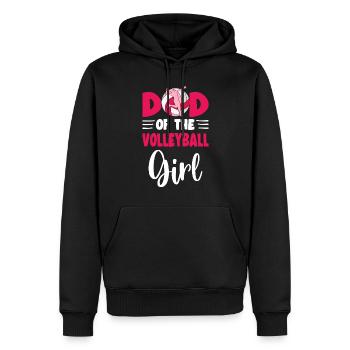 Dad Of the Birthday Girl Volleyball Family - Männer Premium Bio Hoodie - Schwarz - Vorne - Nico (187cm)