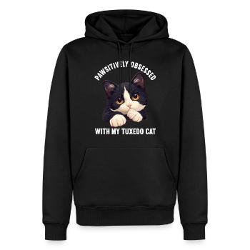 Tuxedo Kätzchen Tuxedo Katze - Männer Premium Bio Hoodie - Schwarz - Vorne - Nico (187cm)