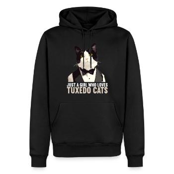 Tuxedo Kätzchen Tuxedo Katze - Männer Premium Bio Hoodie - Schwarz - Vorne - Nico (187cm)