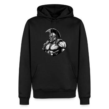 Salle d’entraînement Spartan - Sweat à capuche Premium bio Homme - noir - Devant - Nico (187cm)