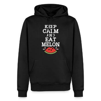 Melon Gift - Männer Premium Bio Hoodie - Schwarz - Vorne - Nico (187cm)