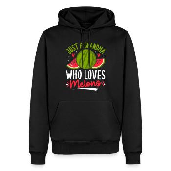 Melon Gift - Männer Premium Bio Hoodie - Schwarz - Vorne - Nico (187cm)