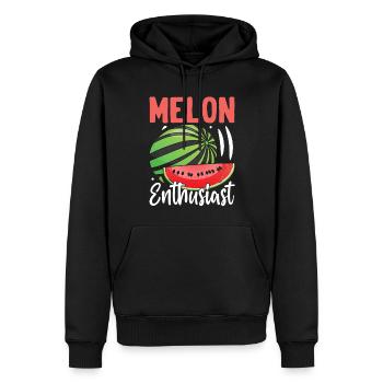 Melon Poison - Sweat à capuche Premium bio Homme - noir - Devant - Nico (187cm)